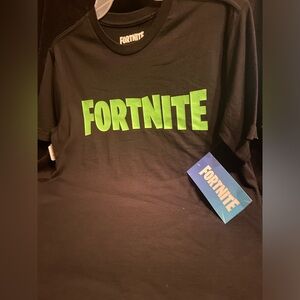 Brand new original Fortnite T-shirt, short sleeve, black, black and color